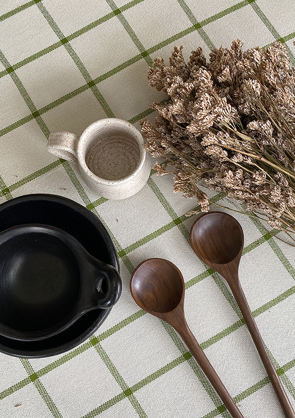 Round Wood Spoon x 2